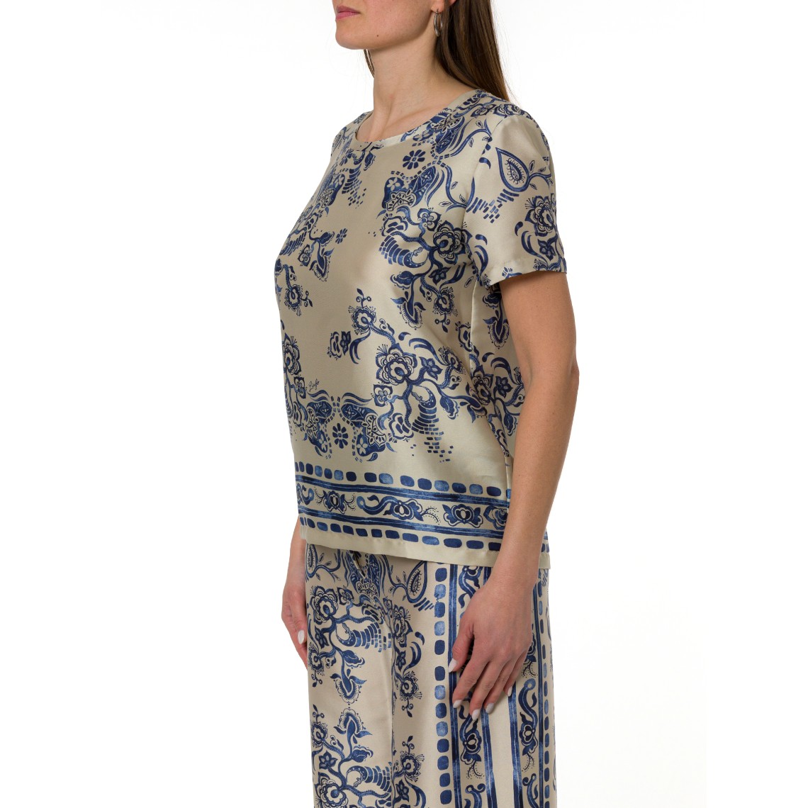 Blusa in raso stampato Liu Jo