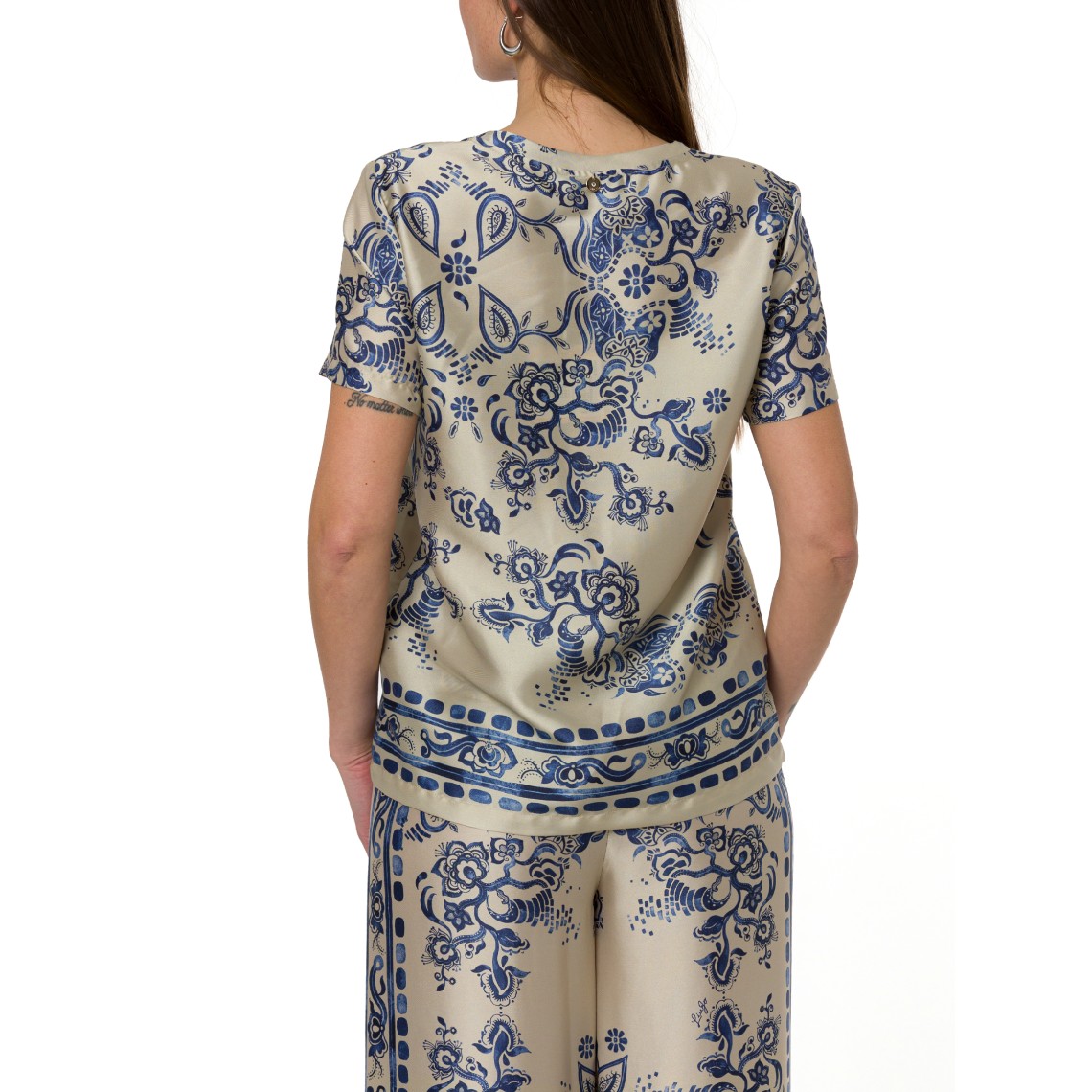 Blusa in raso stampato Liu Jo