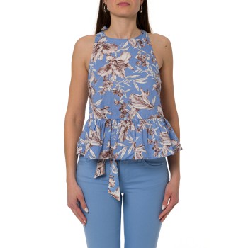 Top in popeline con fiocco Liu Jo