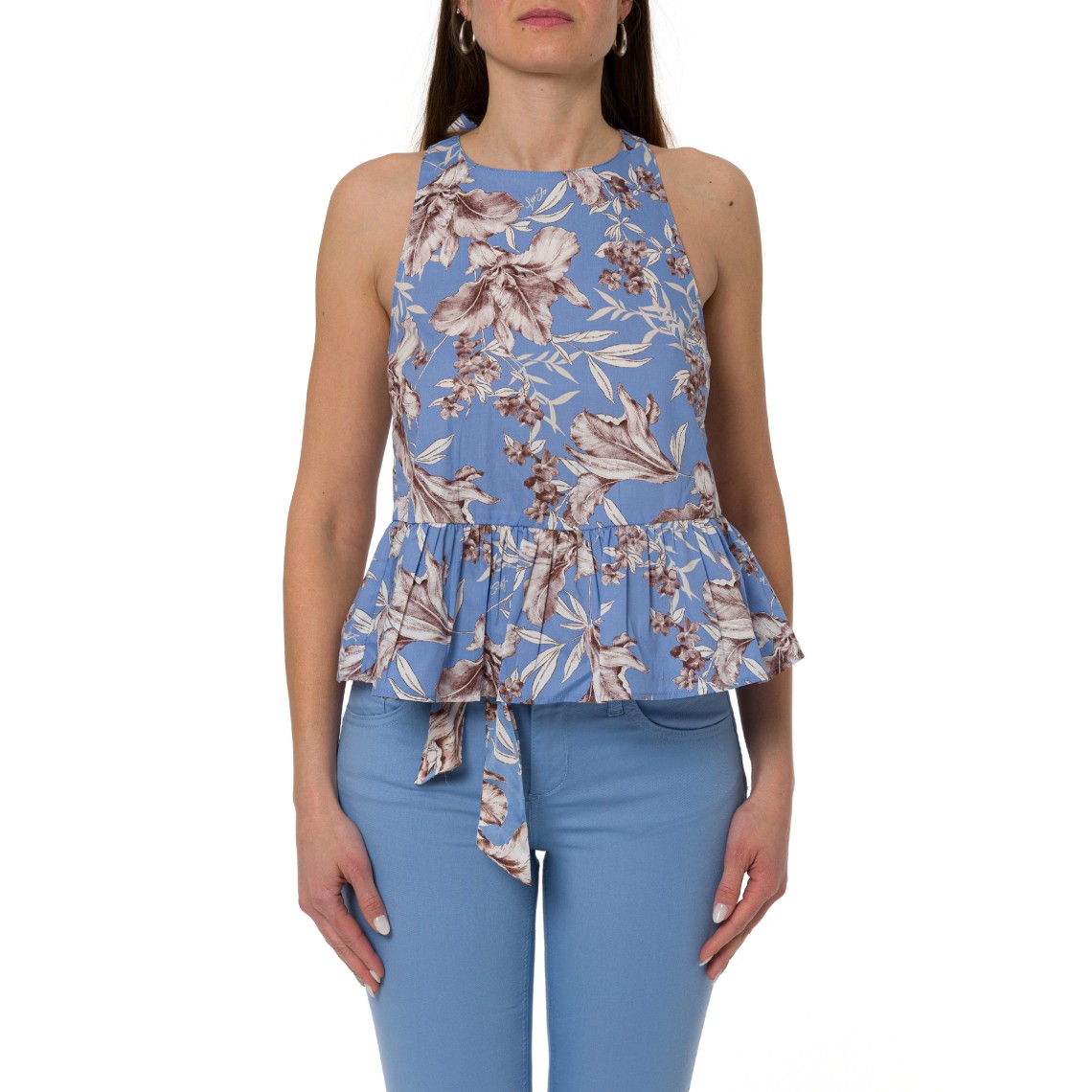 Top in popeline con fiocco Liu Jo