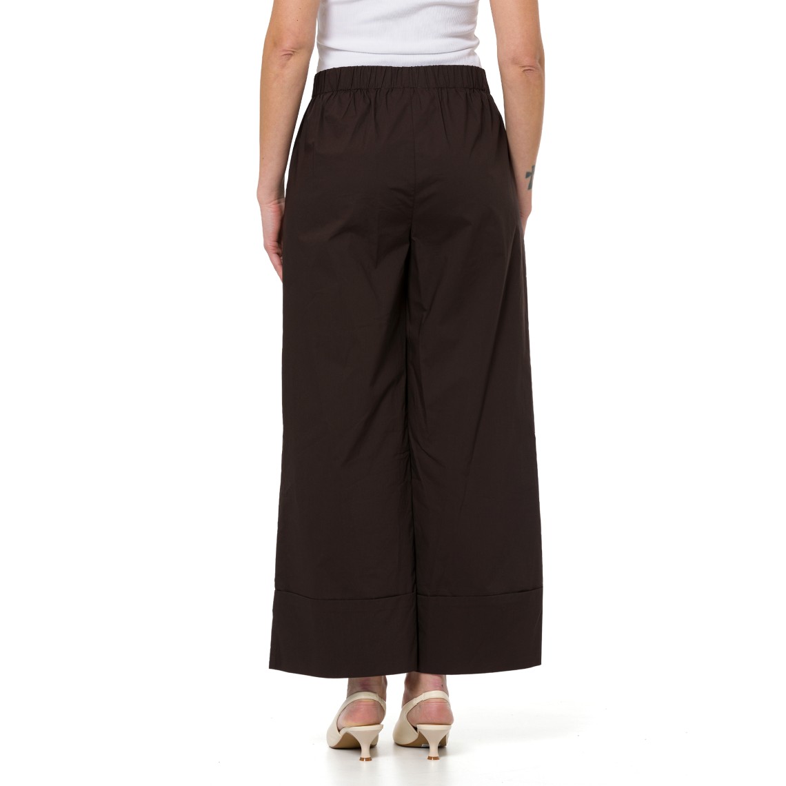 Pantaloni flare in popeline Liu Jo