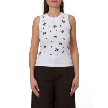 Top con applicazoni Liu Jo