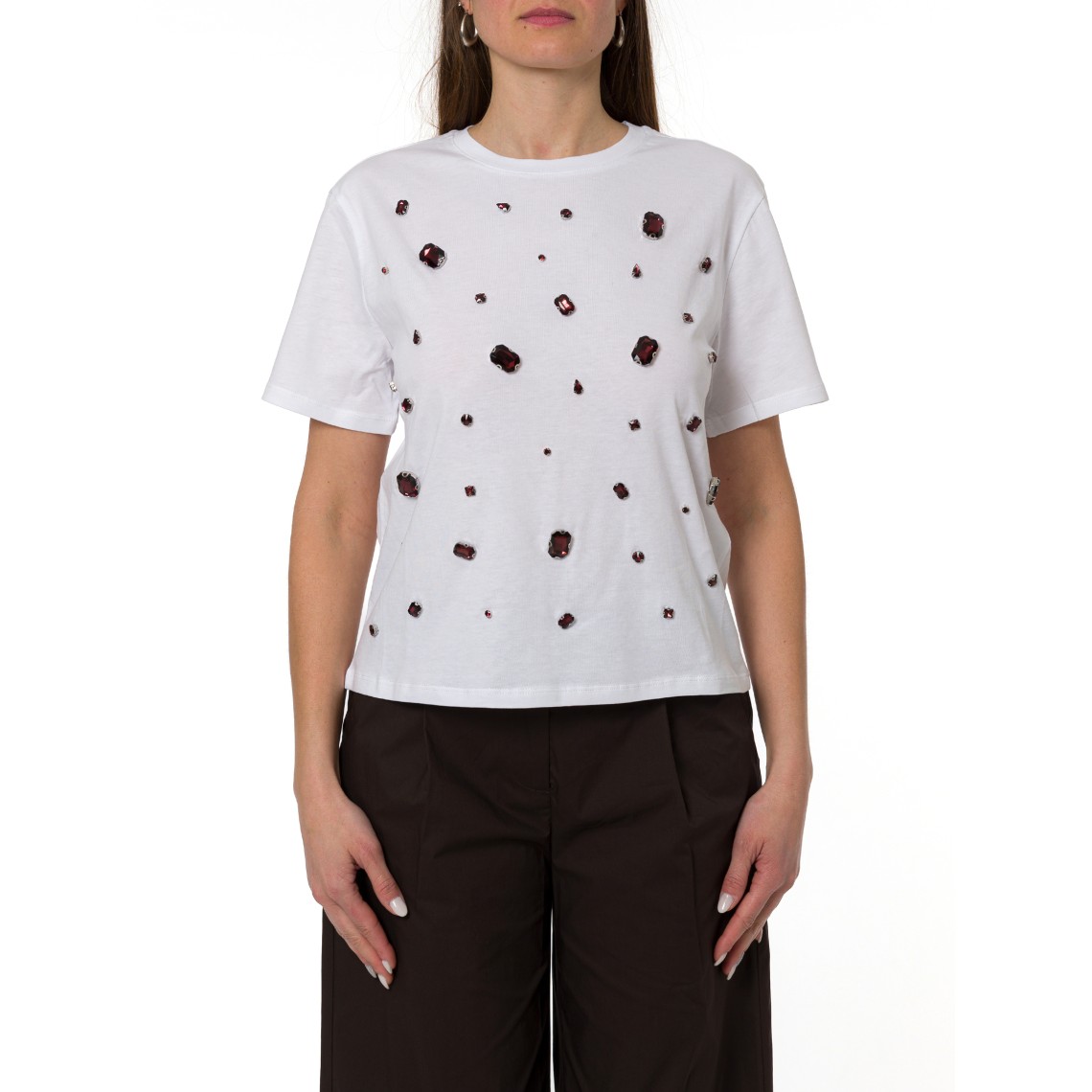 T-shirt con applicazioni Liu Jo