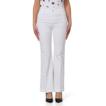 Pantaloni flare con bottoni logati Liu Jo