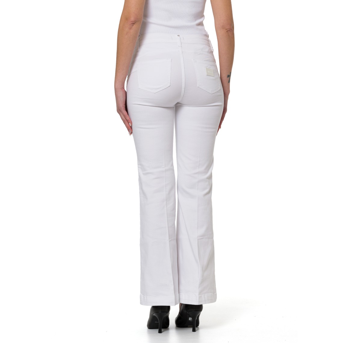 Pantaloni flare con bottoni logati Liu Jo