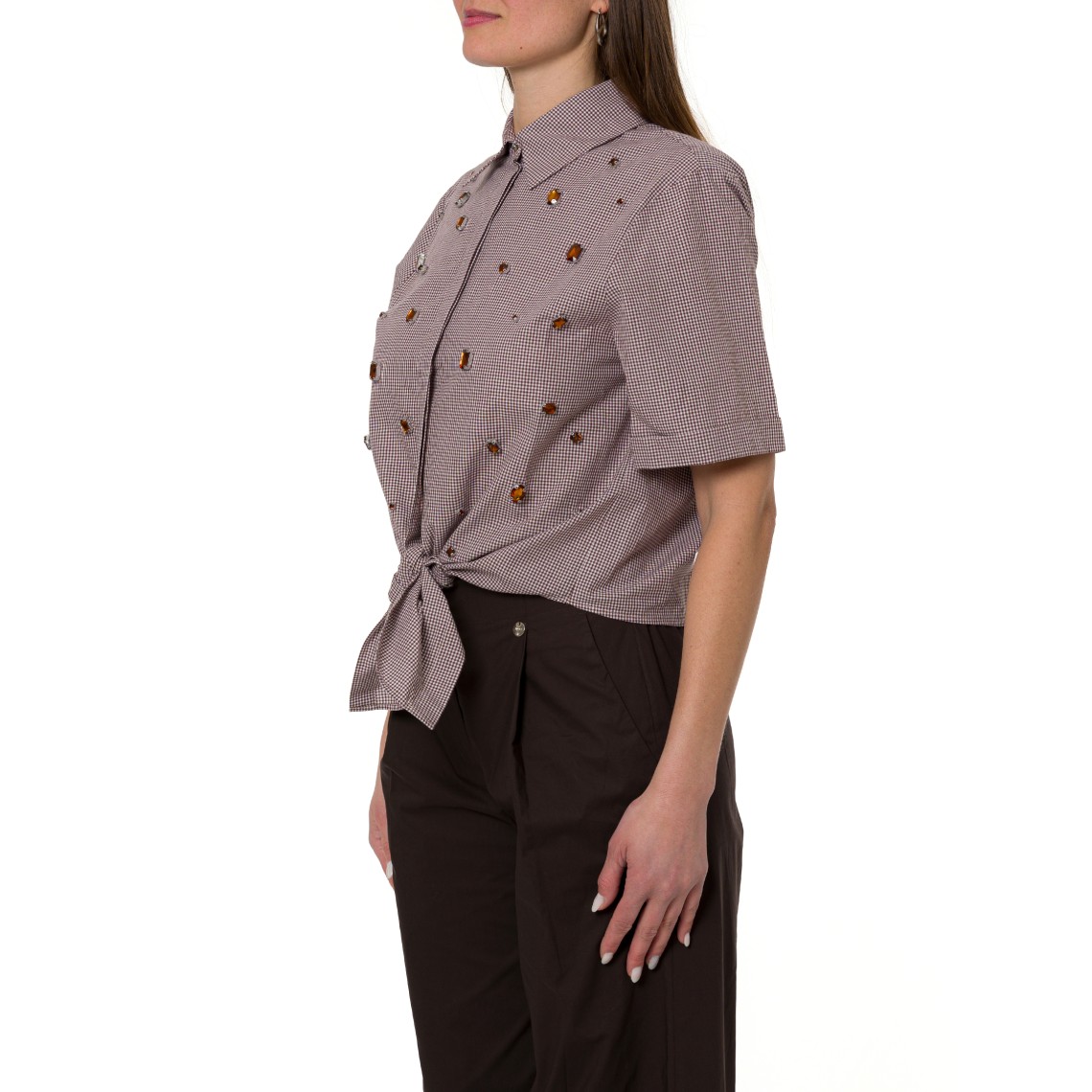 Camicia a maniche corte con applicazioni Liu Jo