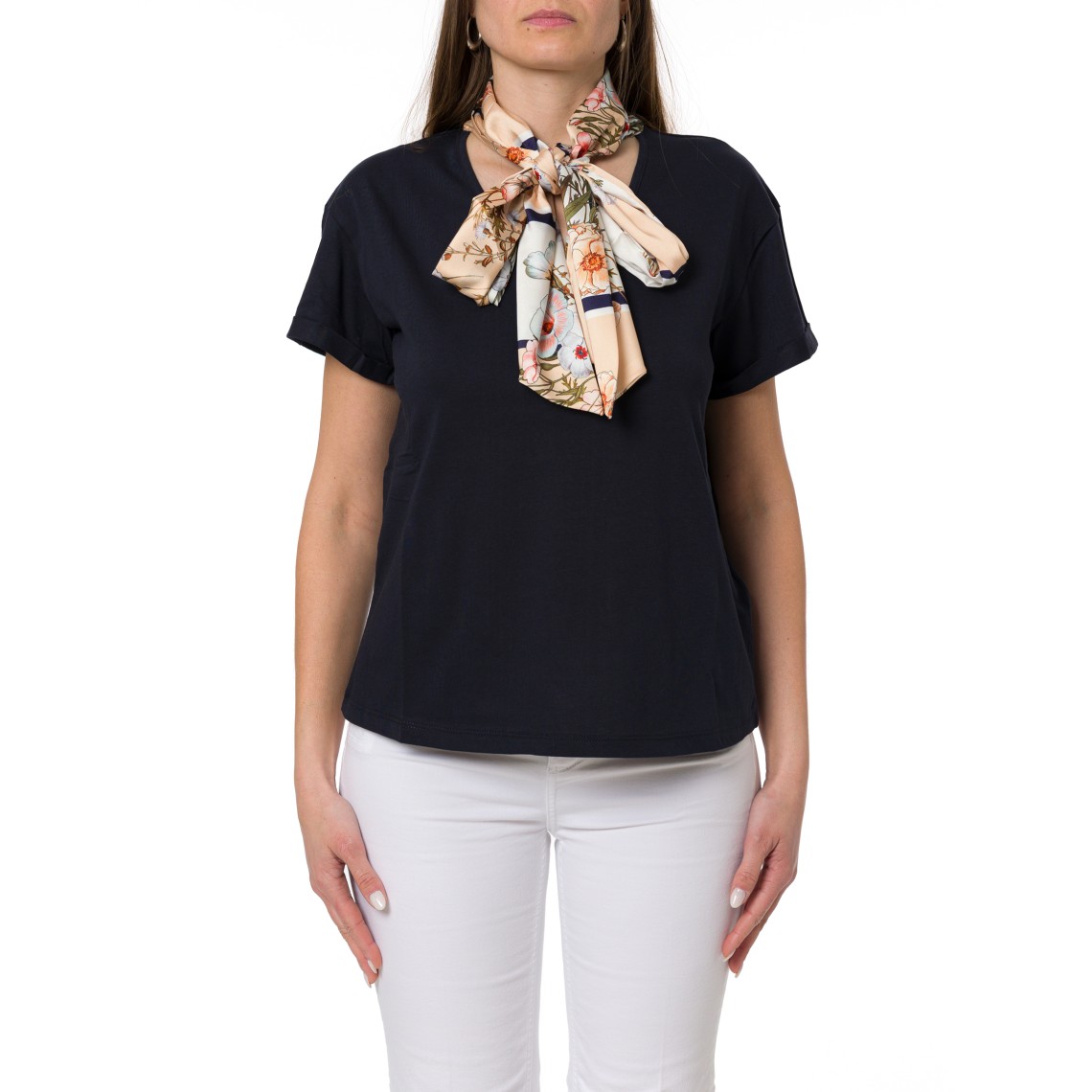 T-shirt con foulard Liu Jo