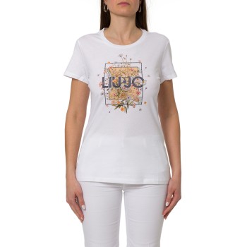 T-shirt con stampa strass Liu Jo