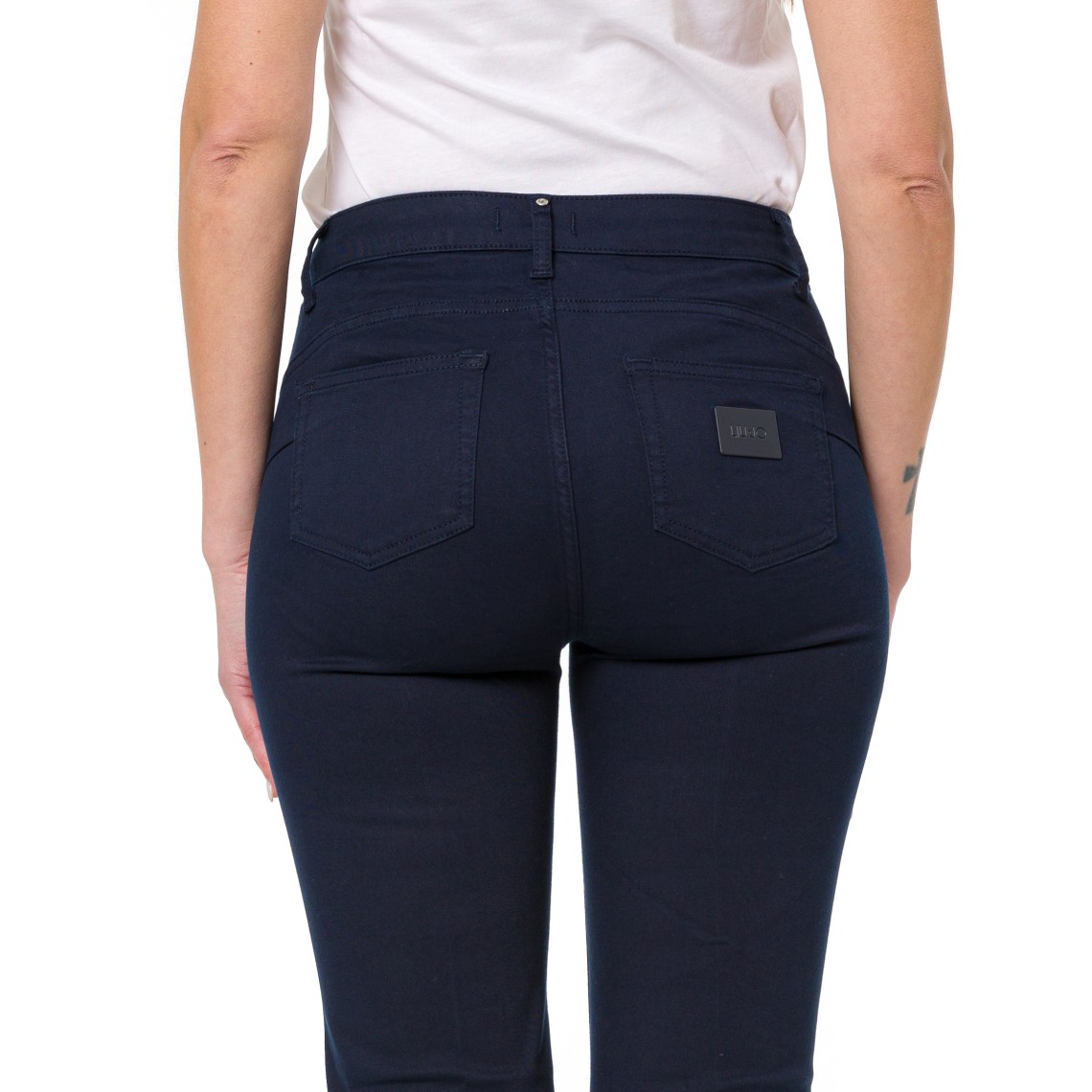 Pantaloni flare con bottoni logati Liu Jo