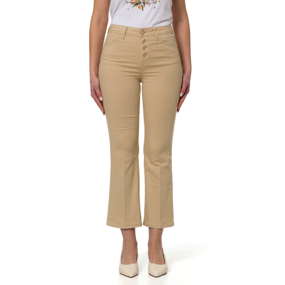 Pantaloni cropped a vita alta Liu Jo