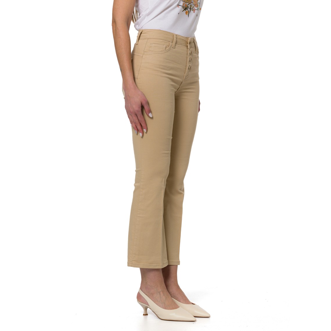 Pantaloni cropped a vita alta Liu Jo