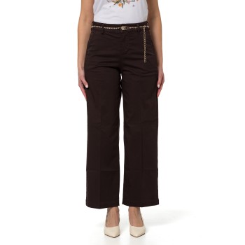 Pantaloni flare a vita alta con cintura Liu Jo