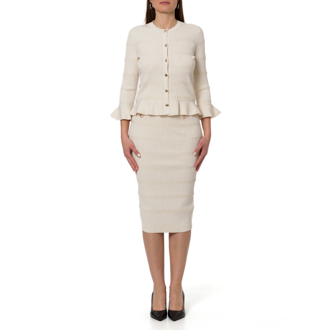 Cardigan in maglia con volant Liu Jo