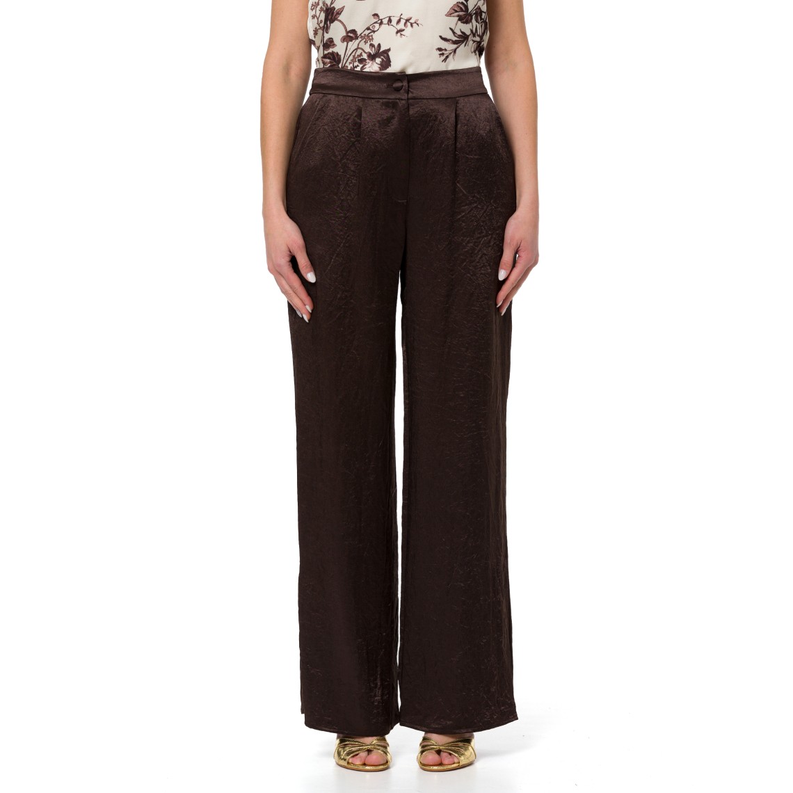 Pantaloni in raso con spacchetti Liu Jo