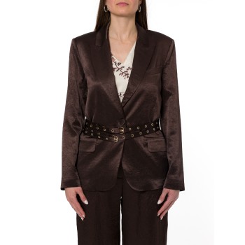 Giacca in raso con cintura Liu Jo