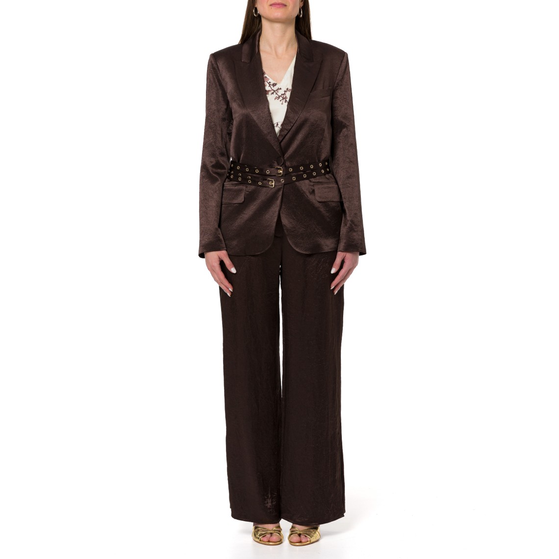 Giacca in raso con cintura Liu Jo