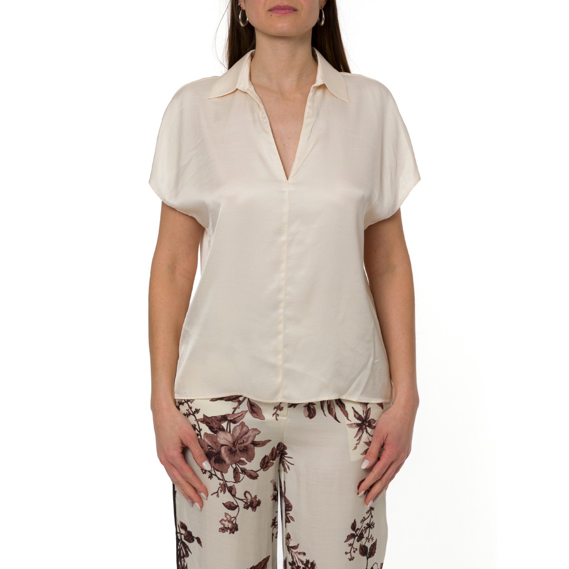 Blusa in raso di viscosa Liu Jo con scollo a V