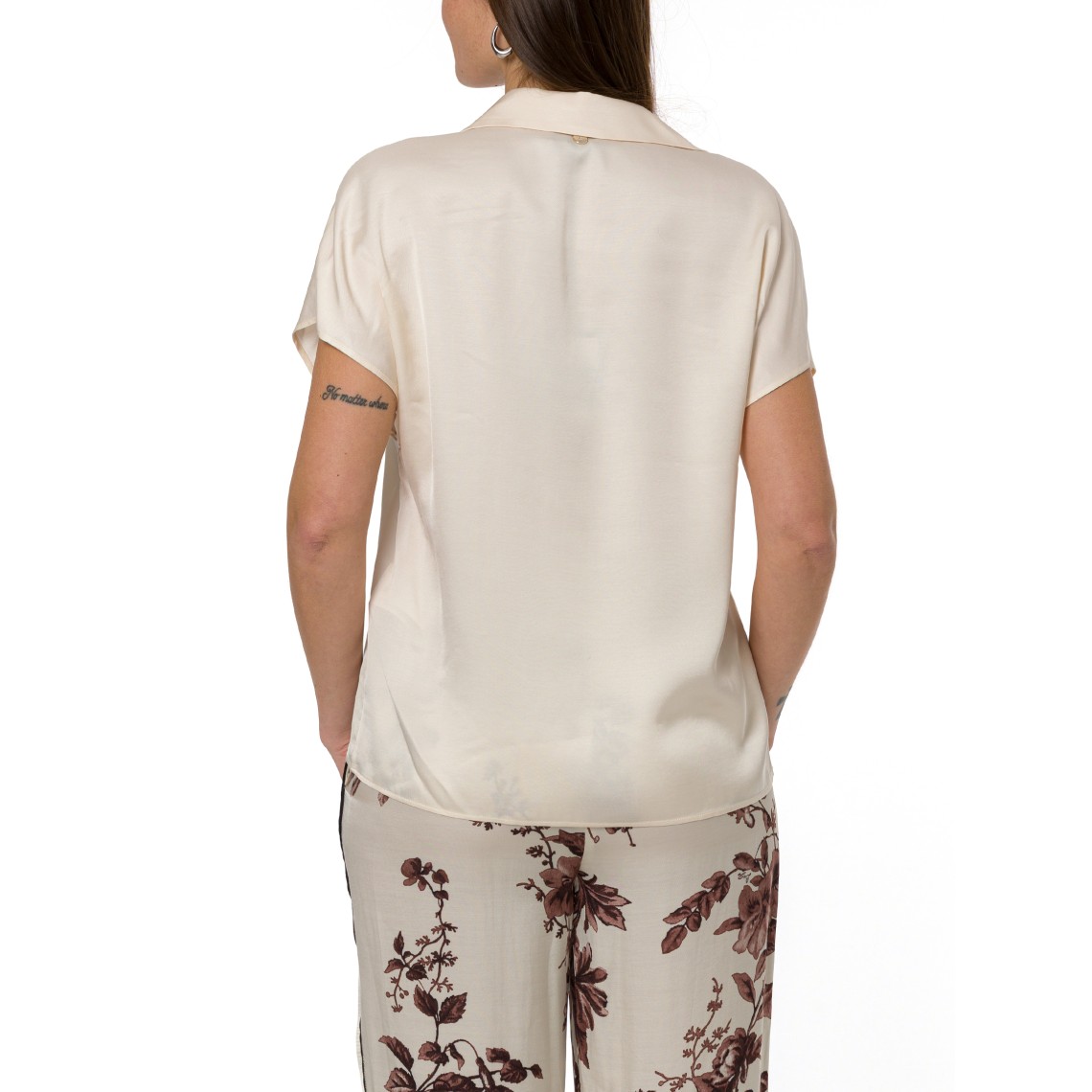 Blusa in raso di viscosa Liu Jo con scollo a V