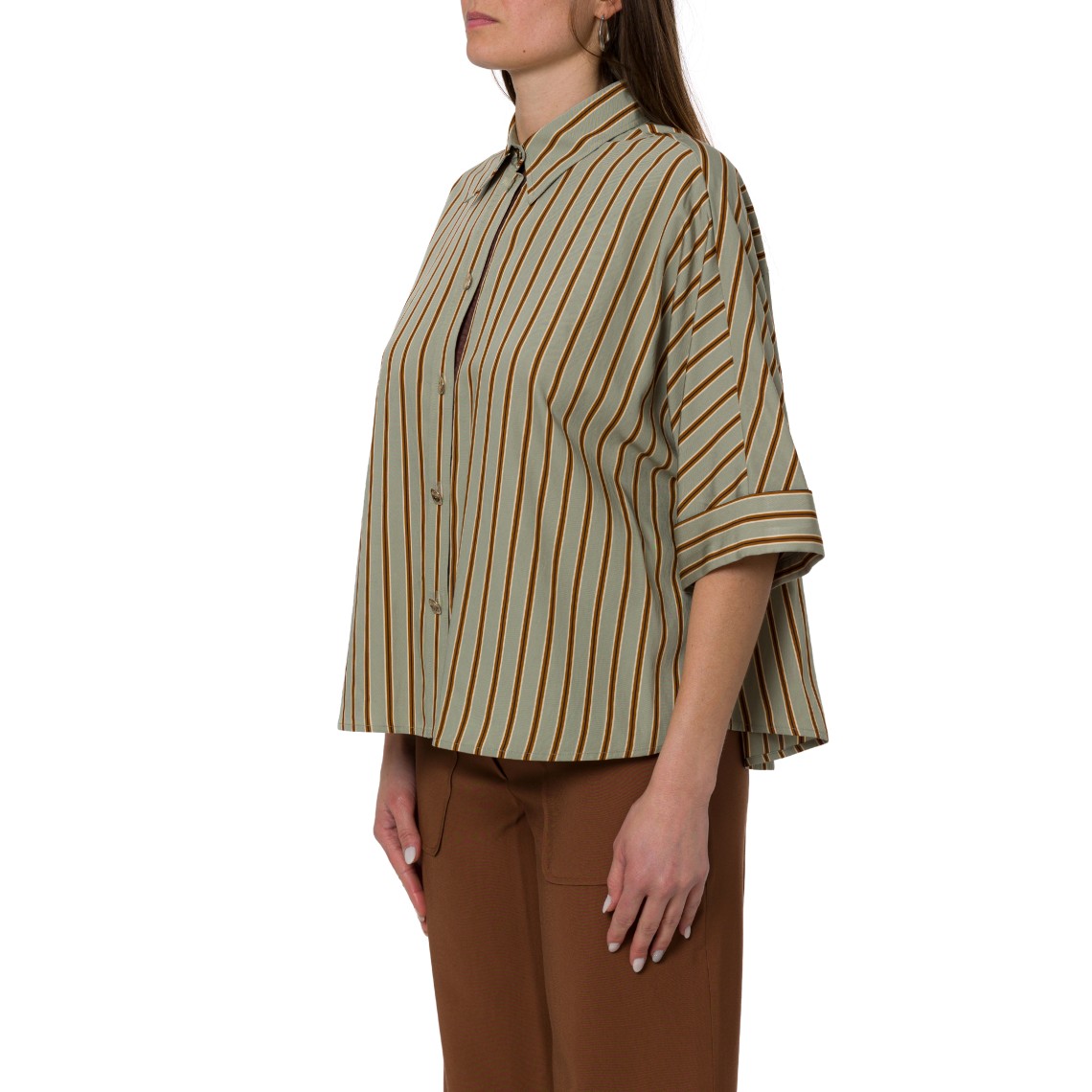Camicia oversize in rayon a righe Liu Jo