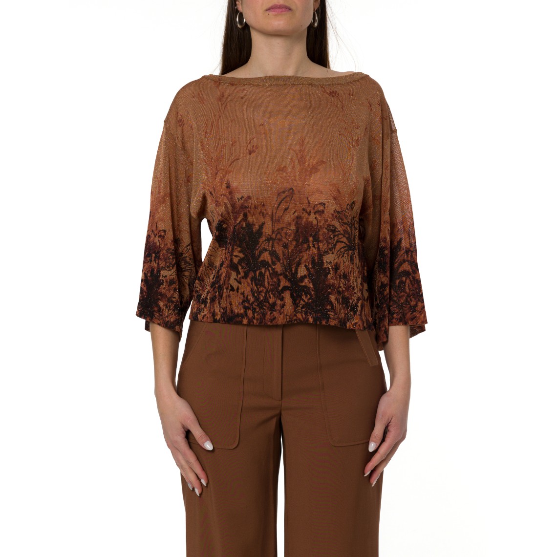 Maglia con maniche a ¾ e stampa Liu Jo