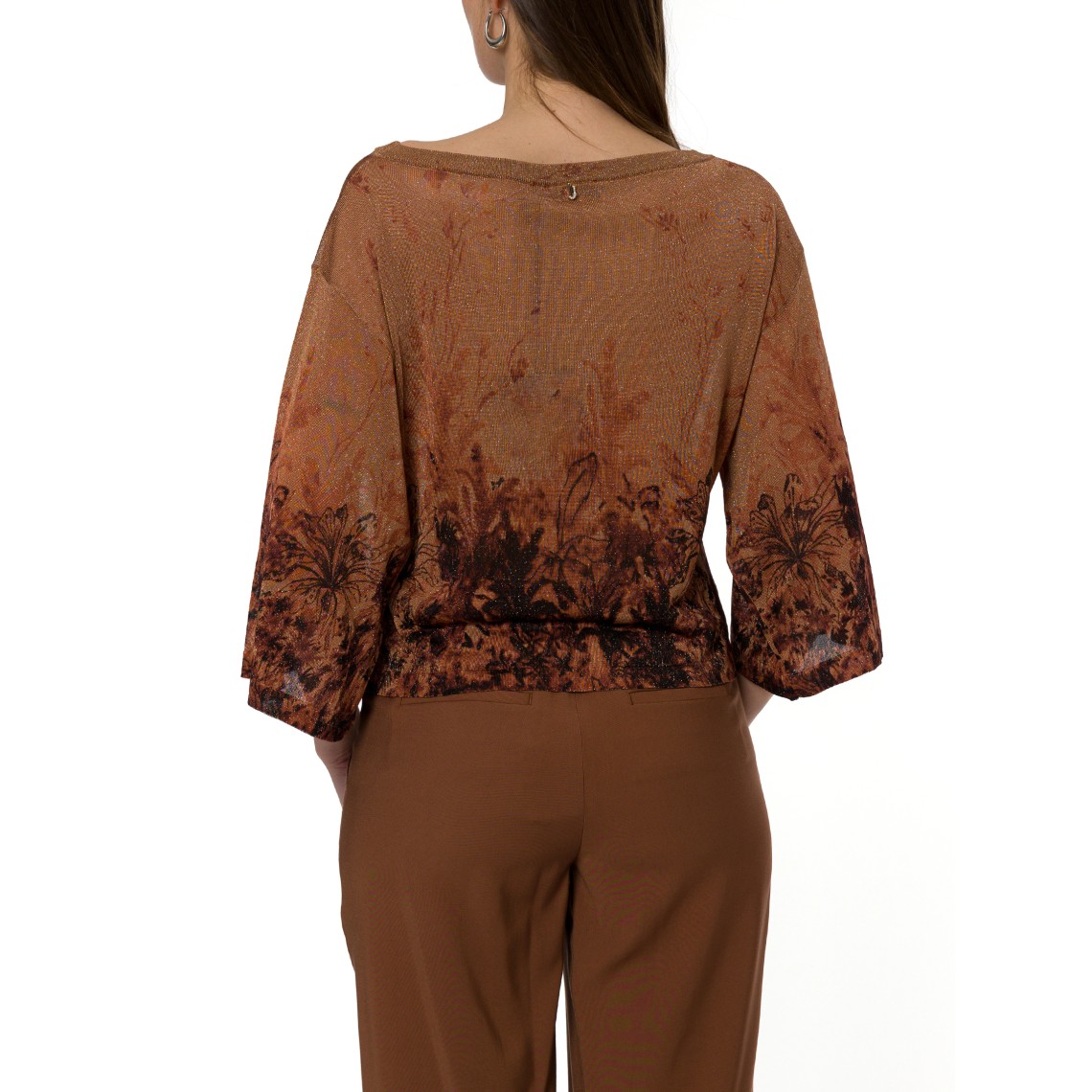 Maglia con maniche a ¾ e stampa Liu Jo