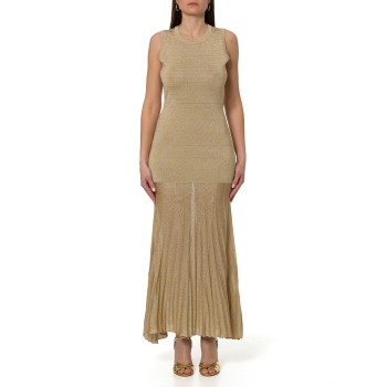 Abito lungo in maglia con lurex Twinset