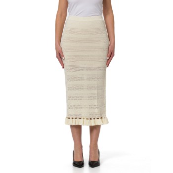 Gonna midi in maglia traforata Twinset