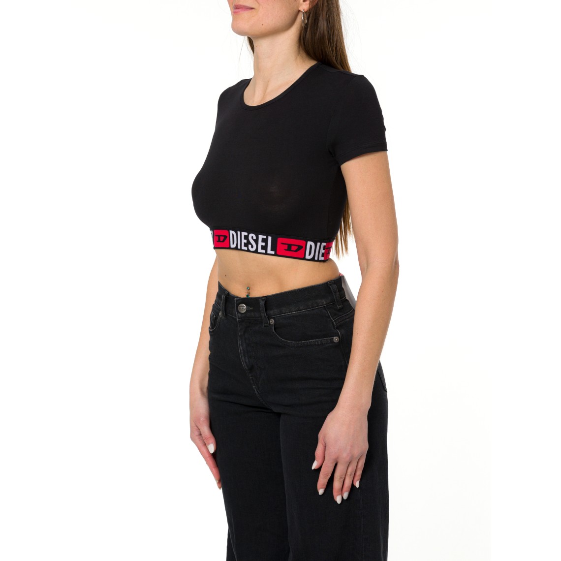 Crop top Irma D-Core con fascia logo Diesel