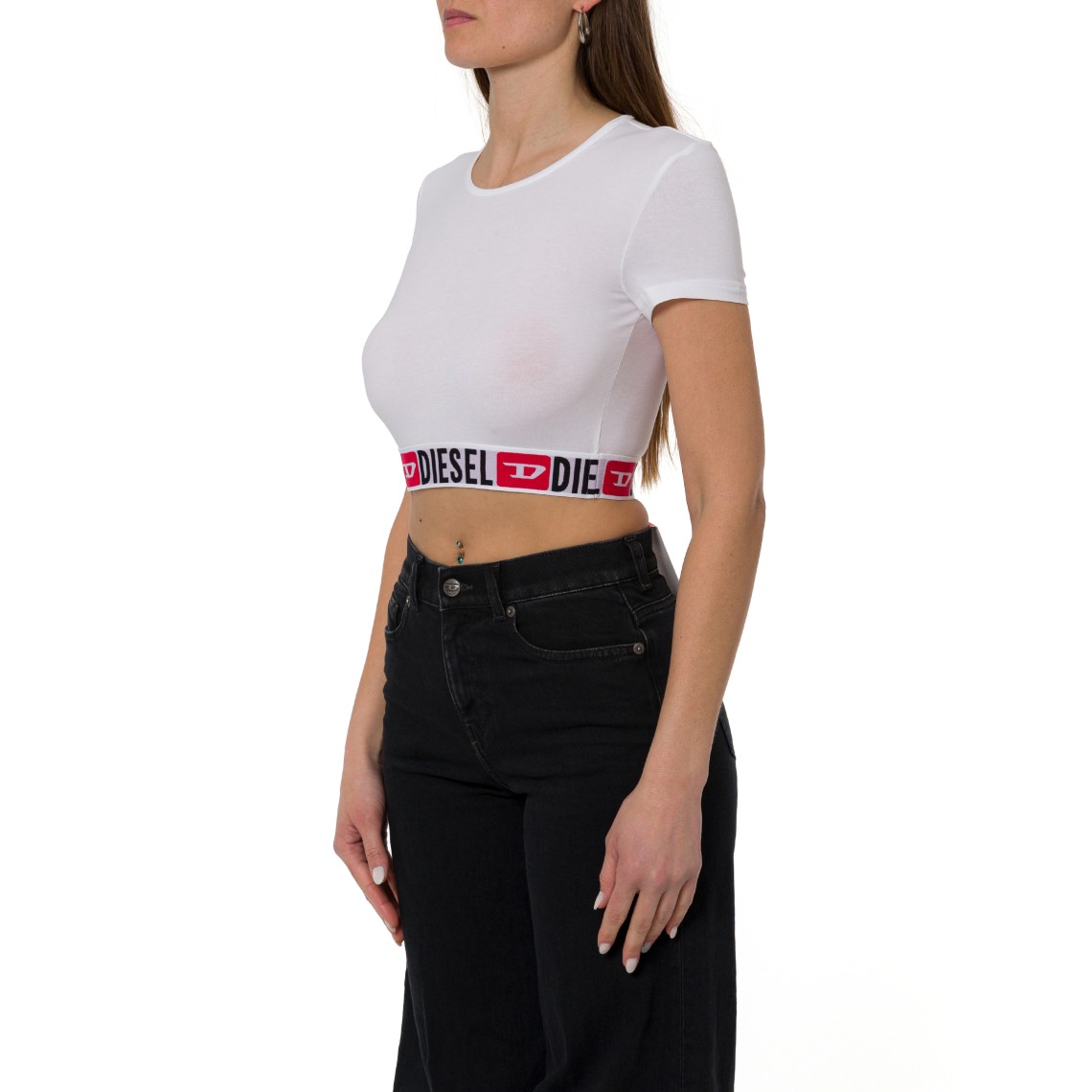 Crop top Irma D-Core con fascia logo Diesel