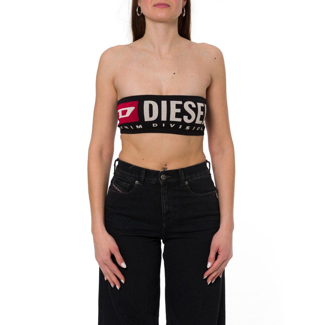 Reggiseno a fascia con maxi logo Diesel