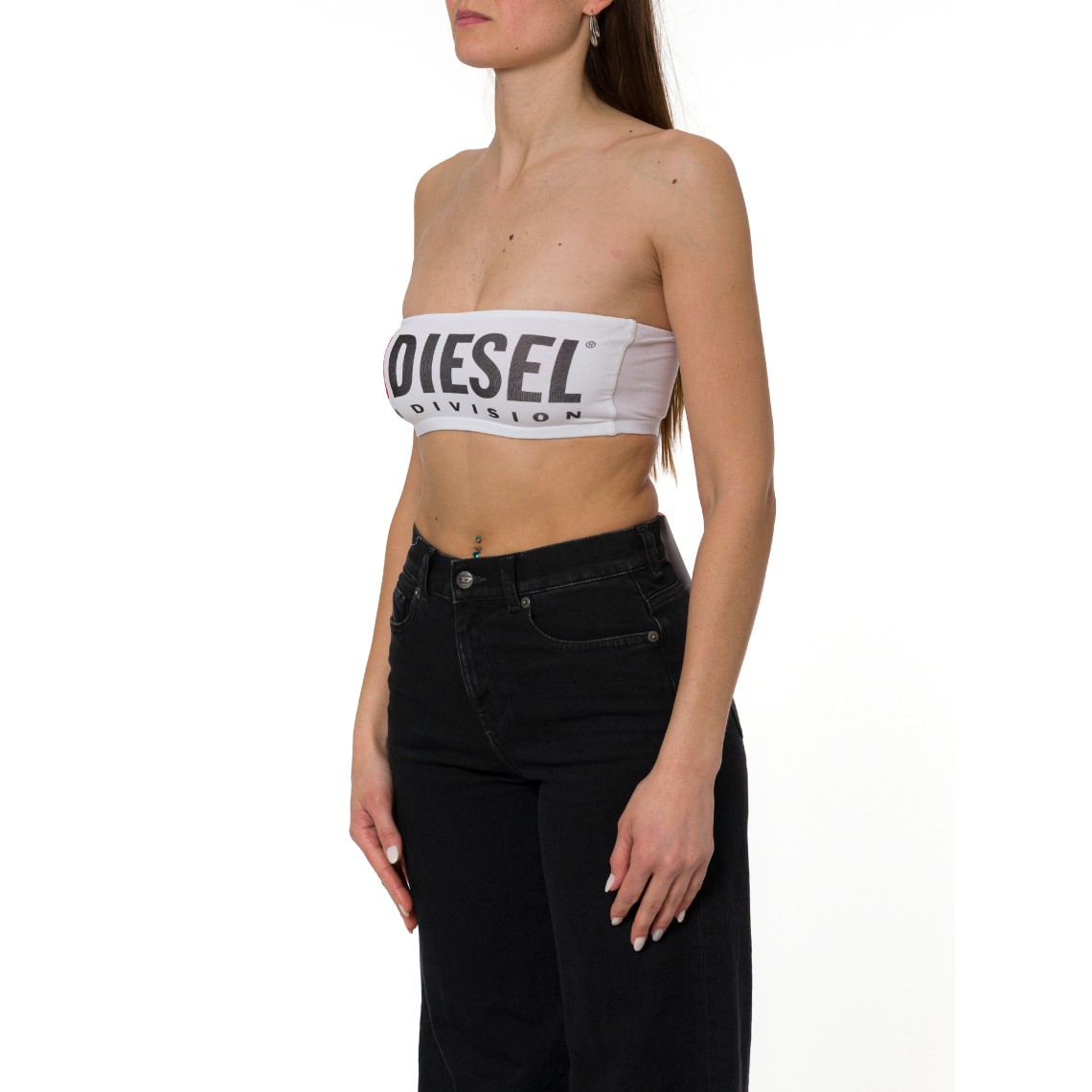 Reggiseno a fascia con maxi logo Diesel