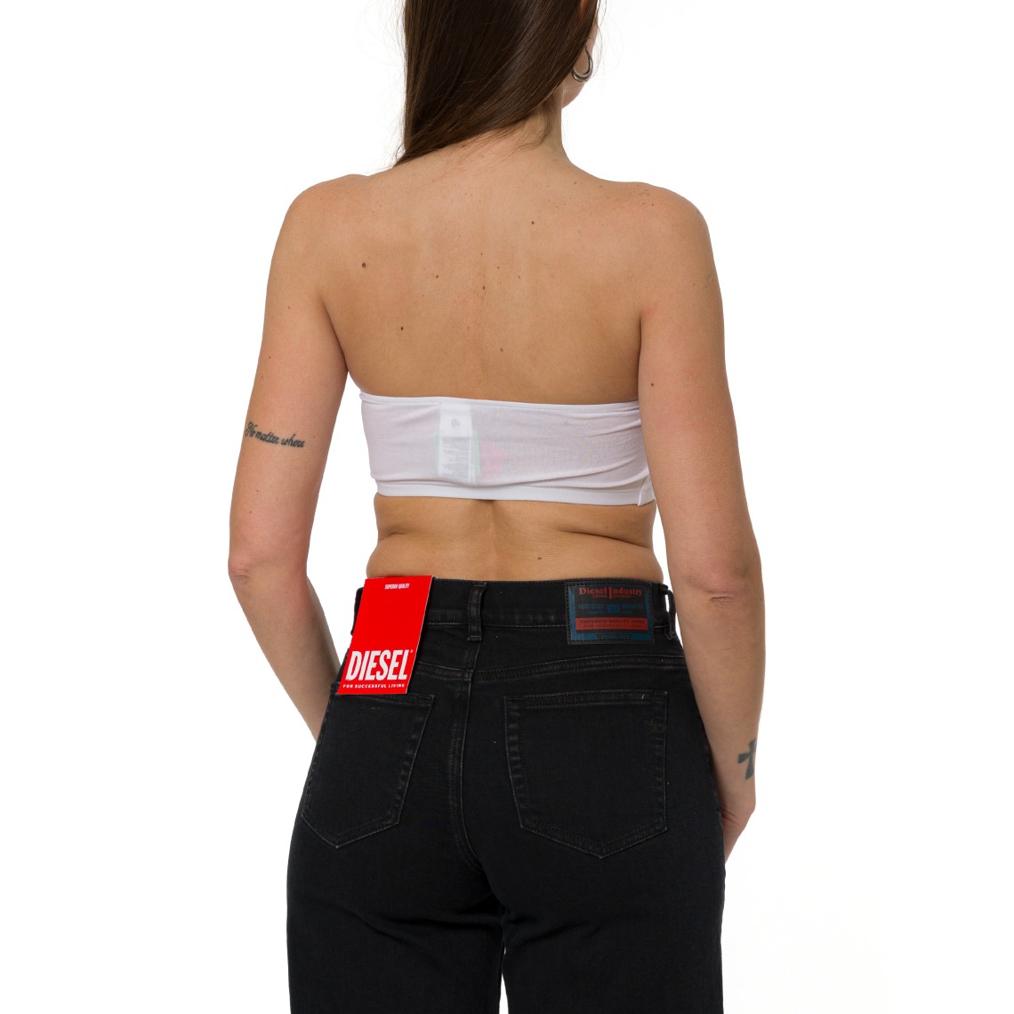 Reggiseno a fascia con maxi logo Diesel