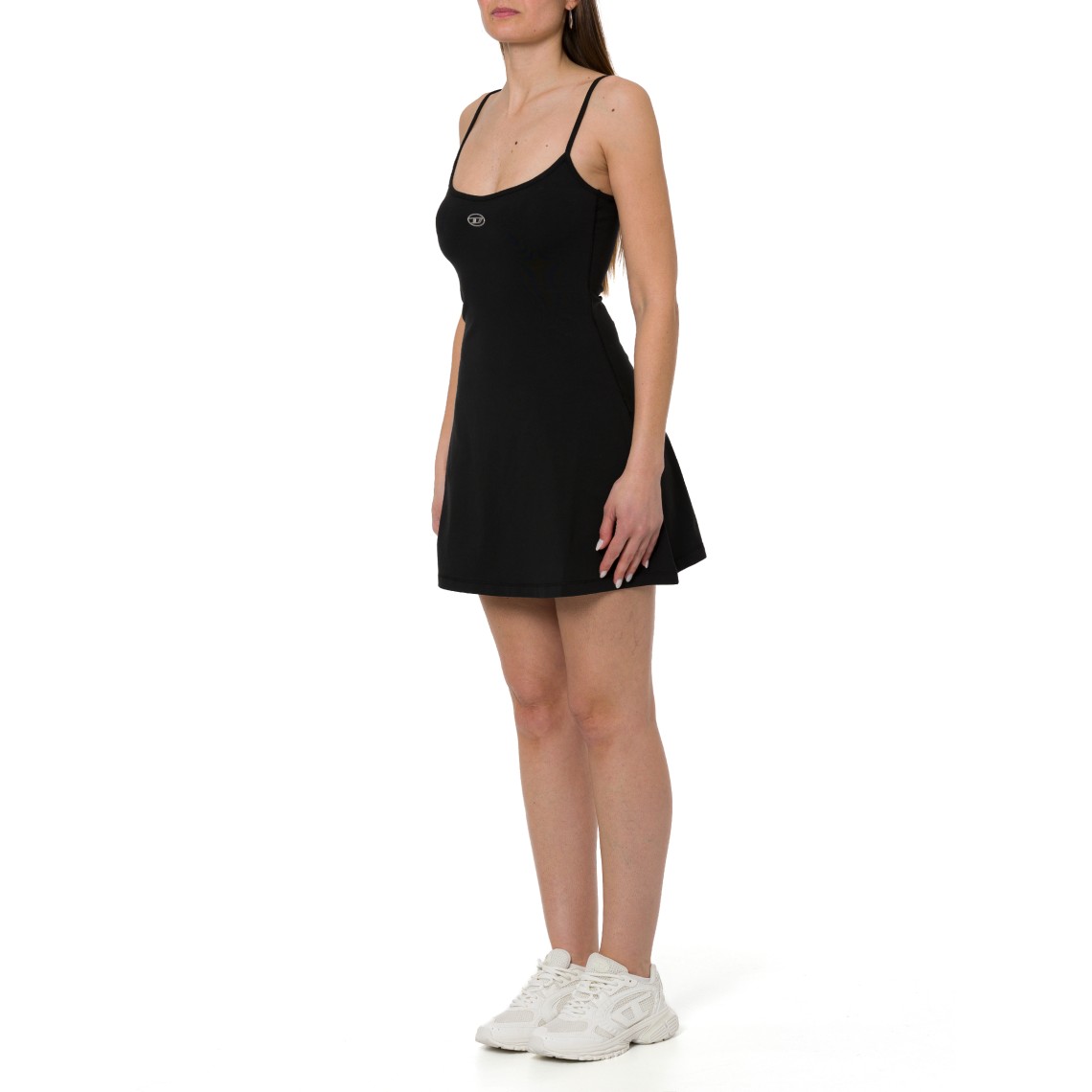 Mini abito in cotone con logo Oval D Diesel