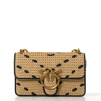 Borsa a mano piccola Mini Love Bag One Light in rafia...