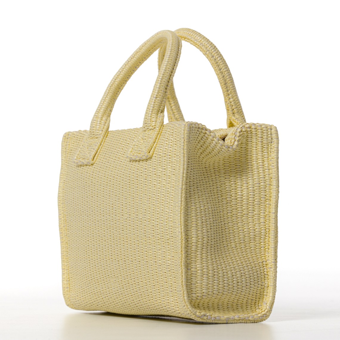 Borsa shopper piccola Beach in rafia con logo Love Birds Pinko