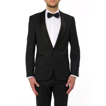 Giacca da smoking Boss regular fit in serge di lana vergine