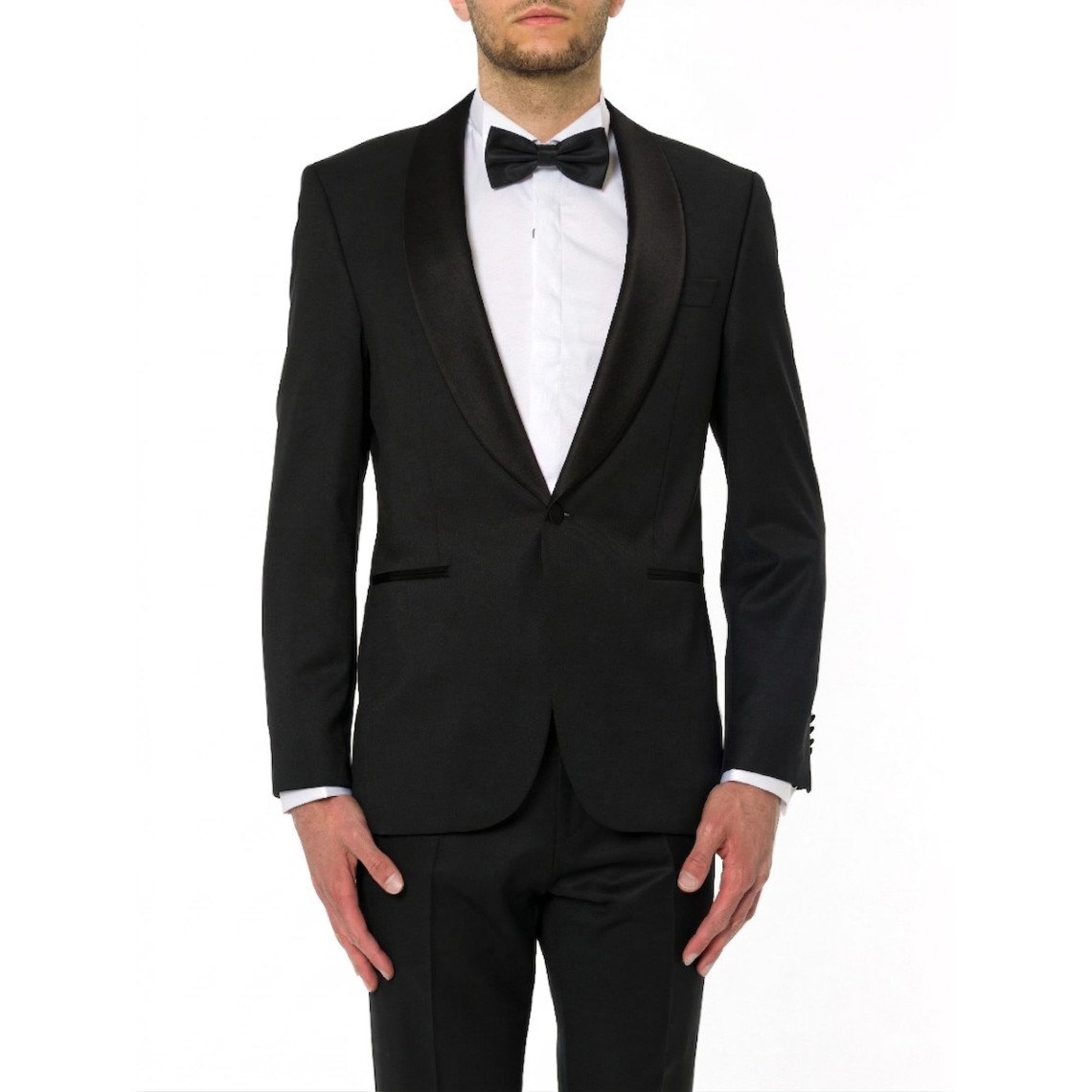 Giacca da smoking Boss regular fit in serge di lana vergine