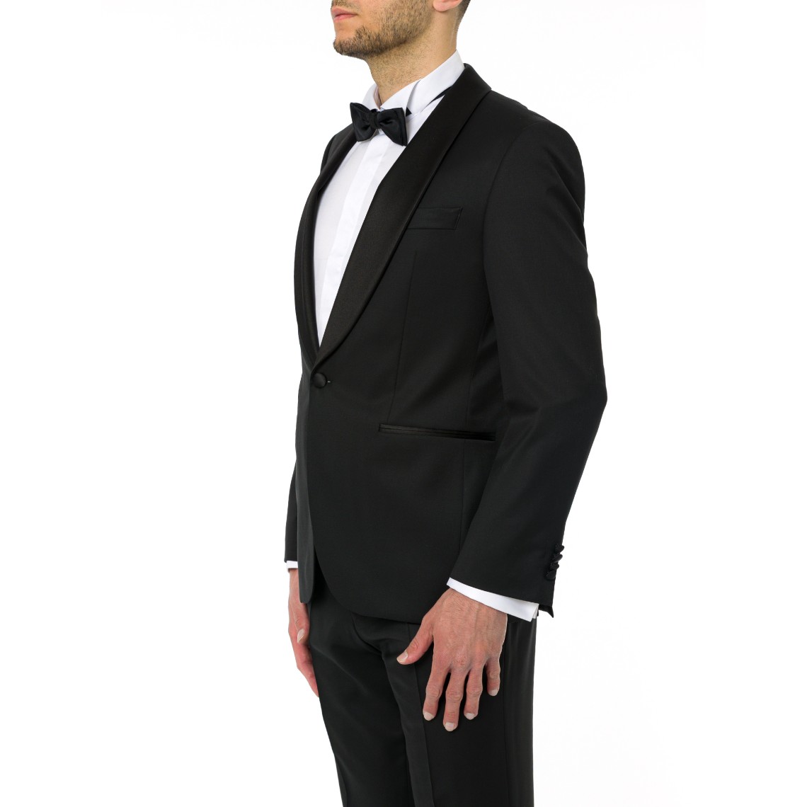 Giacca da smoking Boss regular fit in serge di lana vergine