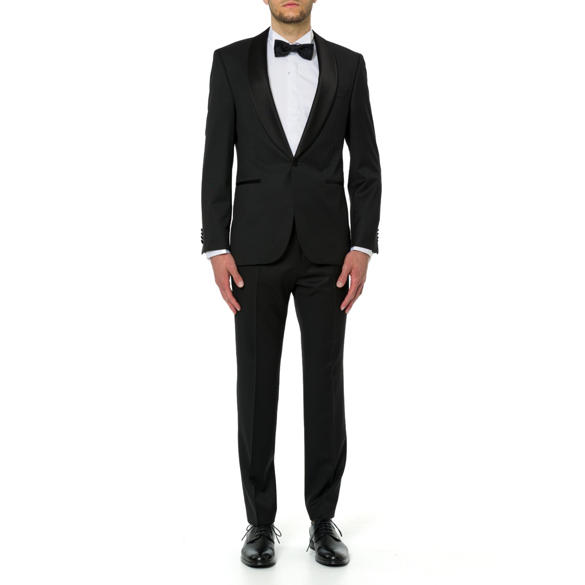 Pantaloni Boss slim fit in serge di lana vergine