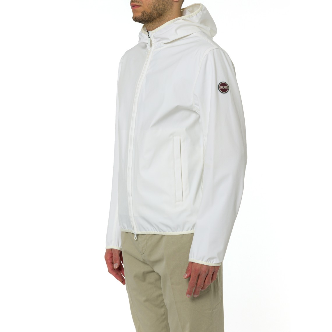 Giacca in softshell con cappuccio Colmar