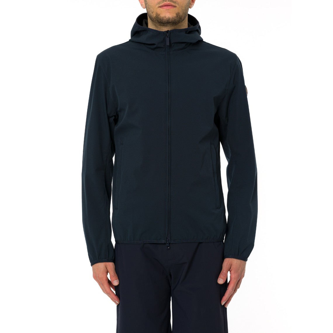 Giacca in softshell con cappuccio Colmar