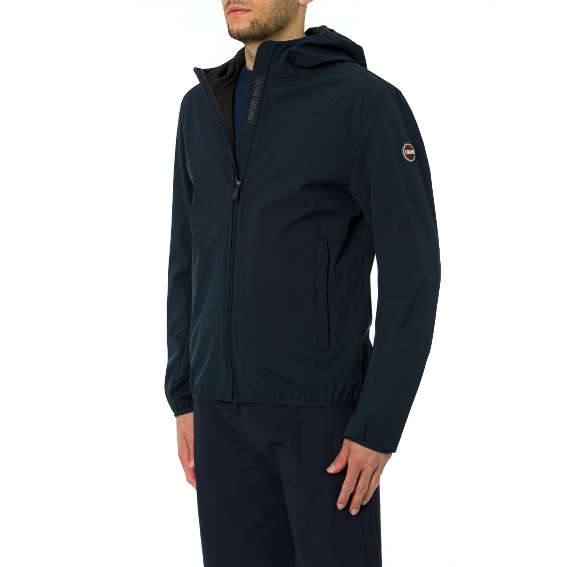 Giacca in softshell con cappuccio Colmar