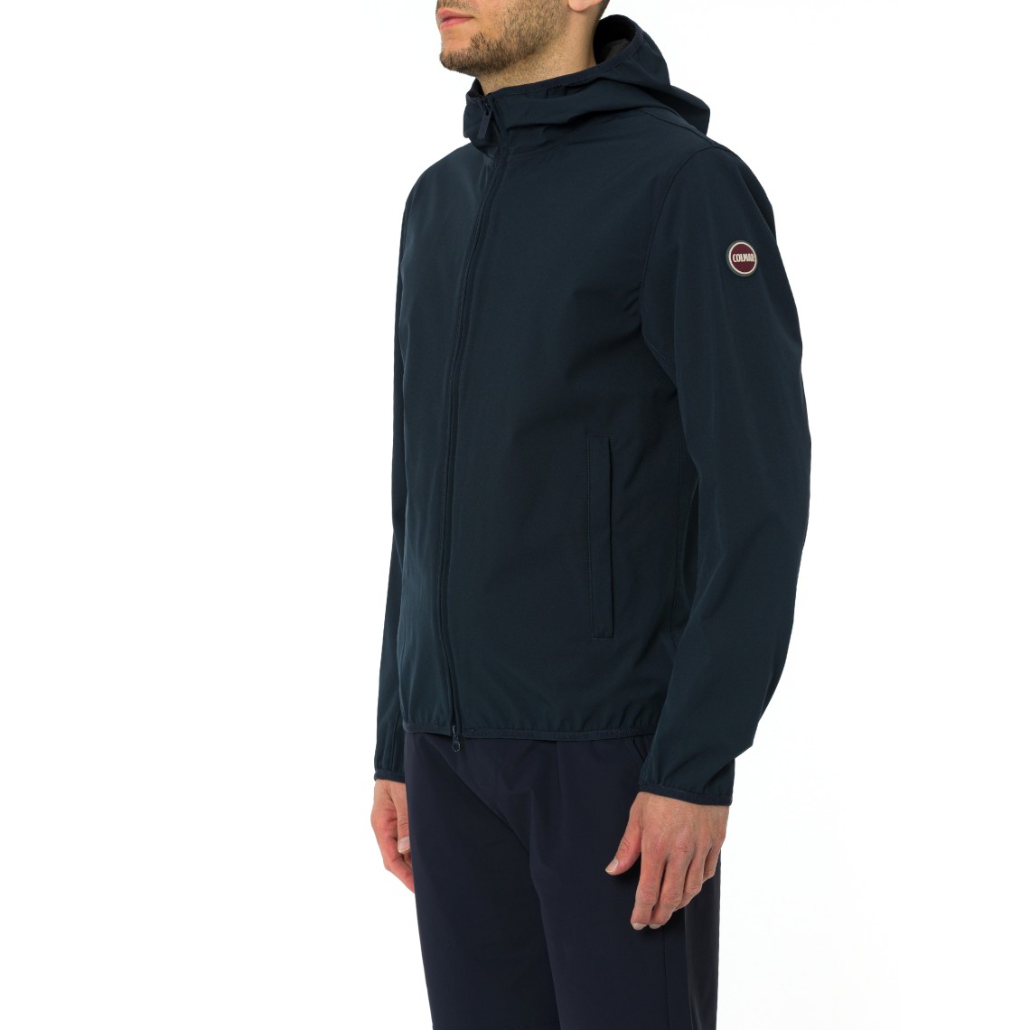 Giacca in softshell con cappuccio Colmar