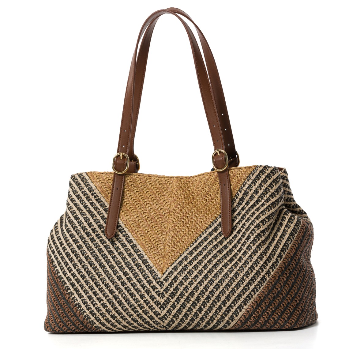 Borsa a spalla in tessuto intrecciato Twinset