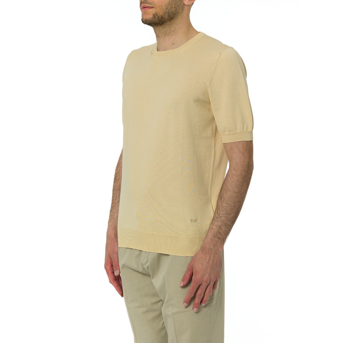 T-shirt in Maglia di Cotone Fay
