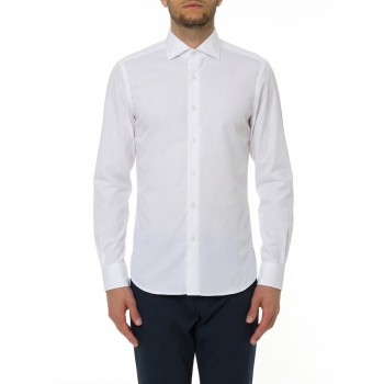 Camicia Regular Fit in Popeline Stretch Fay