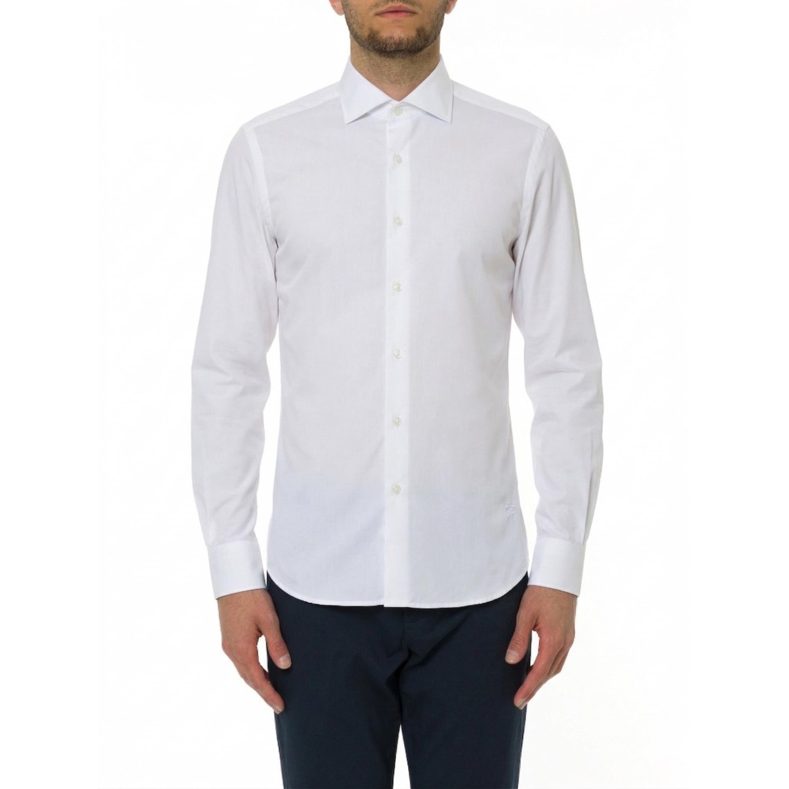 Camicia Regular Fit in Popeline Stretch Fay