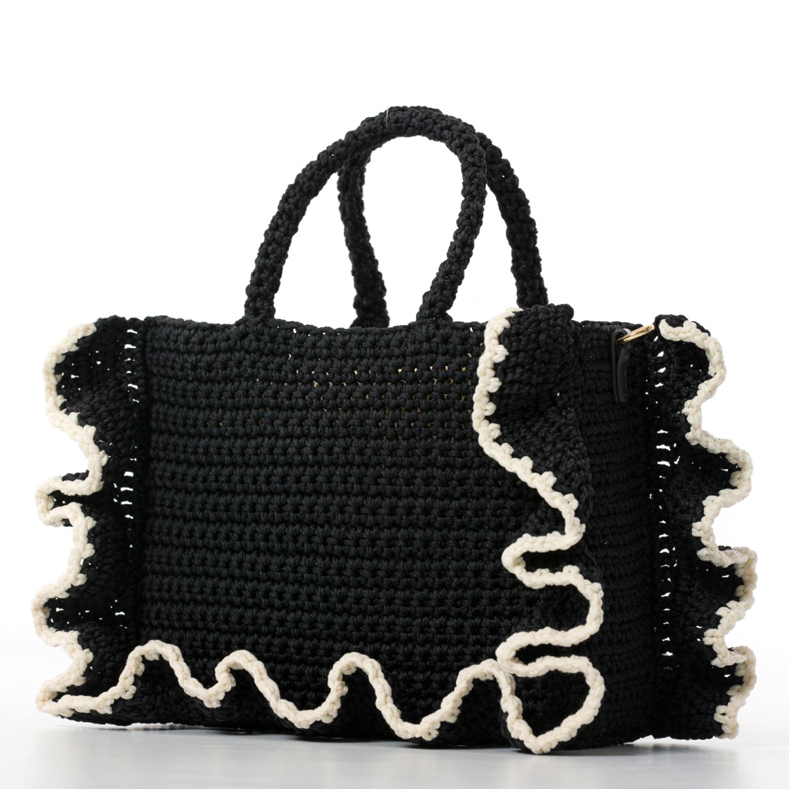 Borsa a tracolla crochet con balze Twinset
