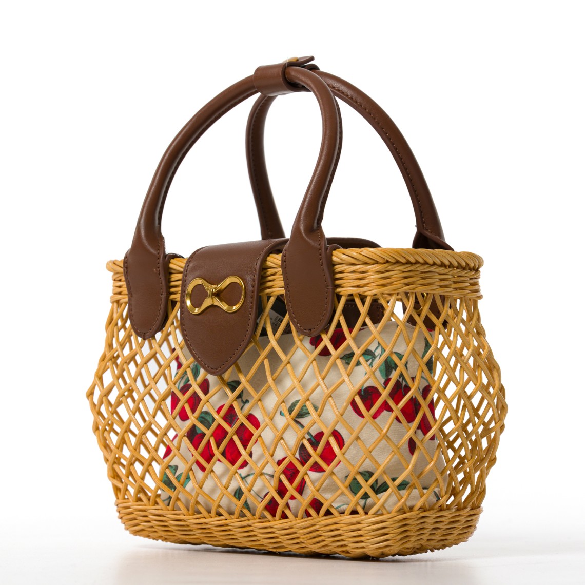 Borsa a tracolla in vimini con pochette Twinset