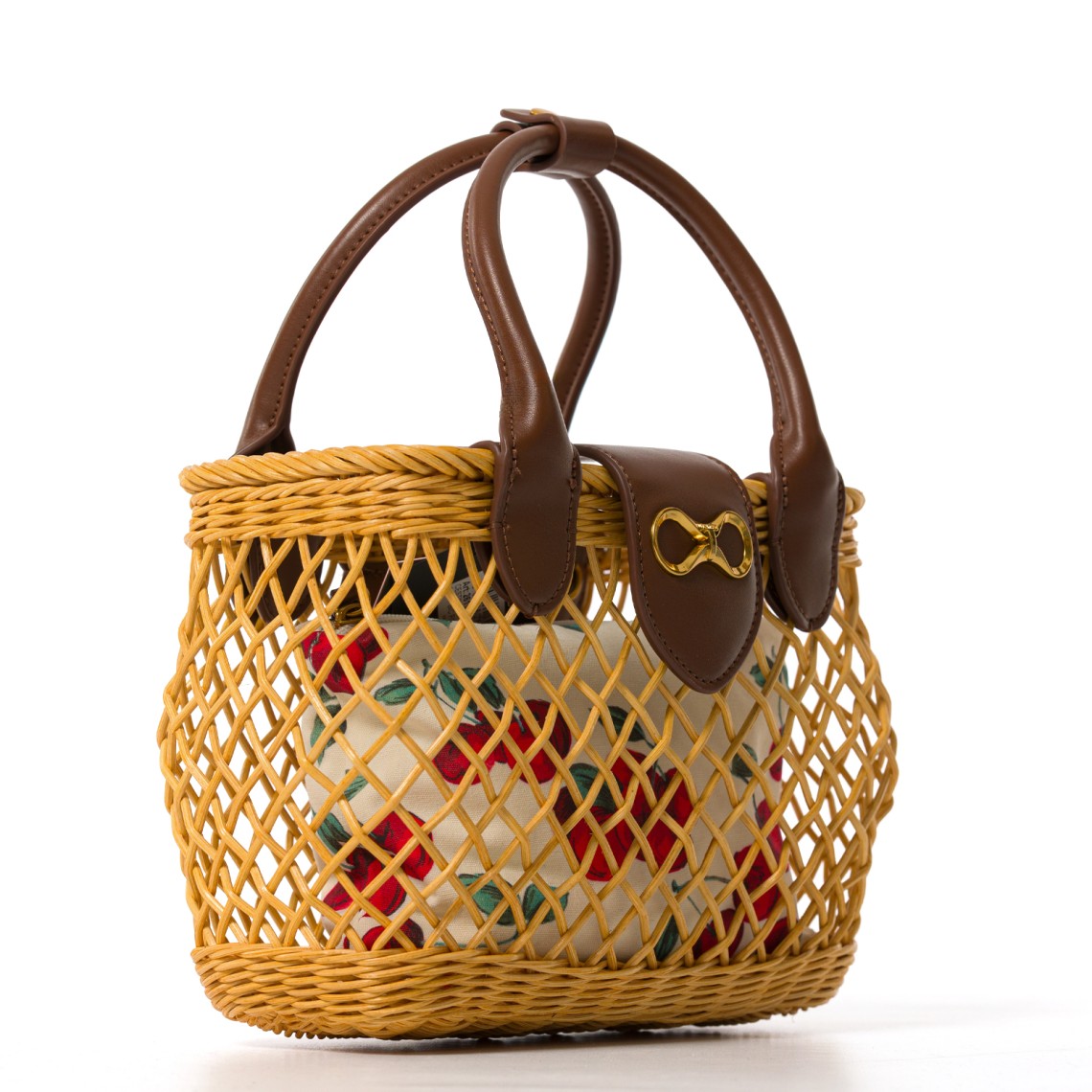 Borsa a tracolla in vimini con pochette Twinset